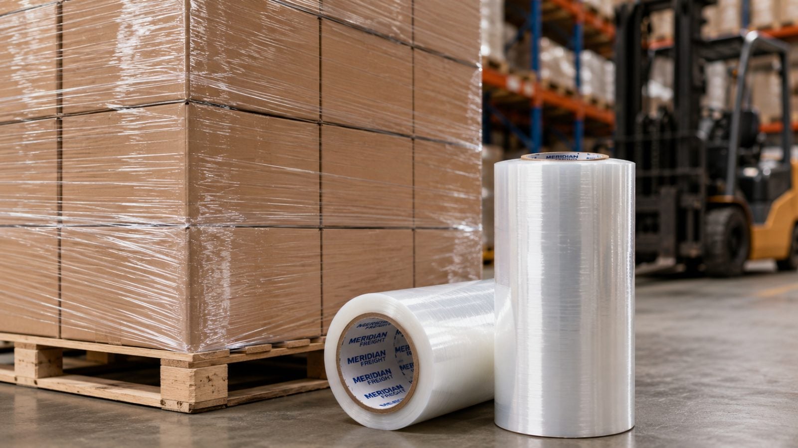 Custom printed pallet wrap with logo