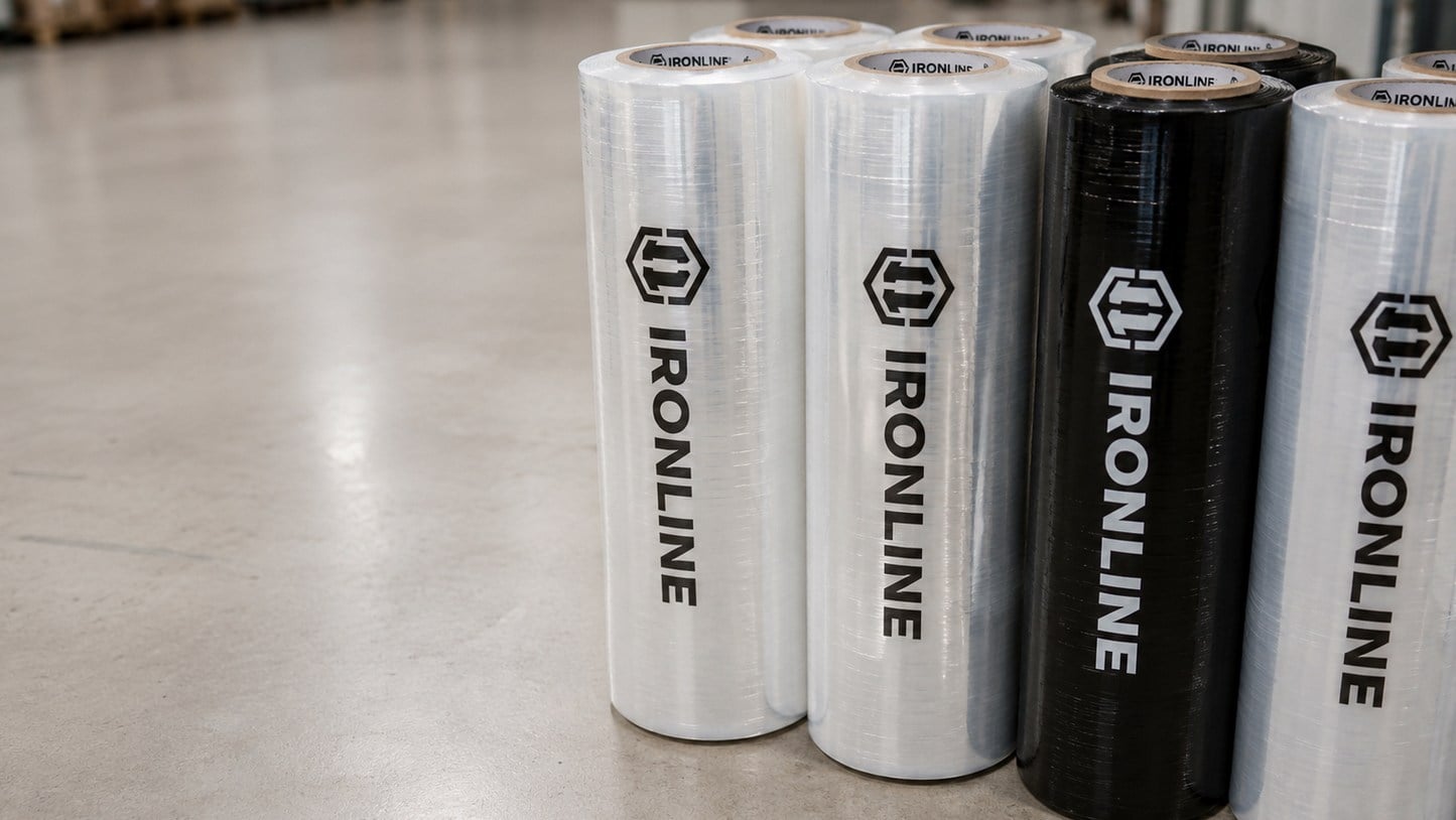 Custom printed pallet wrap with logo